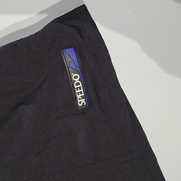 Men's VTG 90's Speedo Swim Trunks, Black, Size Medium - Picture 2 of 7